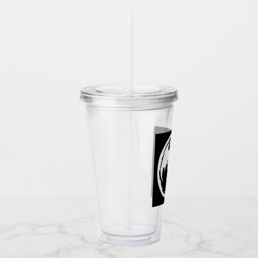 Witte dragon witte heldere acryltumbler acryl drinkbeker (Rechts)