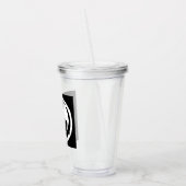 Witte dragon witte heldere acryltumbler acryl drinkbeker (Links)