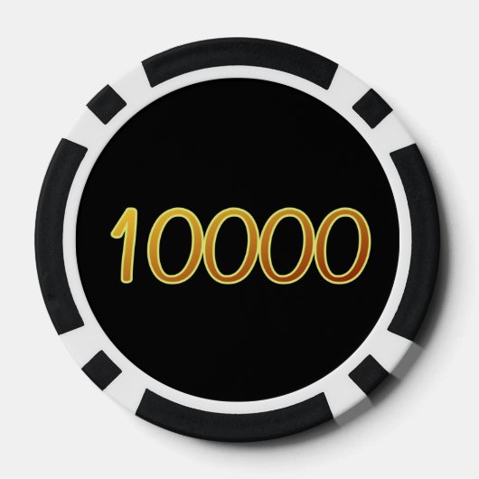 Witte Dragon zwart blk goud 10K gestreepte poker c Poker Chips (Achterkant)