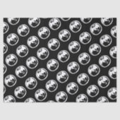 Witte Dragon zwart tissuepapier medium (Voorkant)