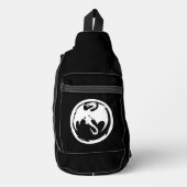 Witte Dragon zwarte draagtas rugzak (Voorkant)