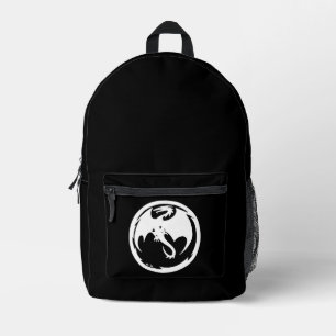 Witte Dragon zwarte rugzak
