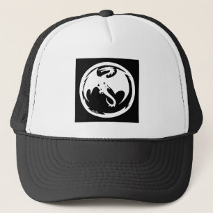 Witte Dragon zwarte vrachtwagen Trucker Pet