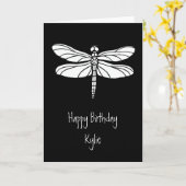 Witte dragonvlieg kaart (Gele Bloem)