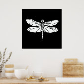 Witte dragonvlieg poster (Keuken)