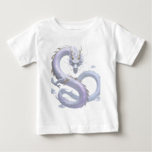 Witte Drakenkunst Mythische Fantasie Esthetiek