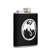 Witte drakenzwarte kolf heupfles (Rechts)