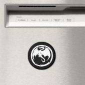 Witte drakenzwarte magneet (Insitu (Vaatwasser))