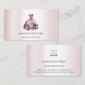 Witte dress Logo Mode Weddenschap Bourgogne Visitekaartje (Voorkant / Achterkant)