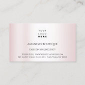 Witte dress Logo Mode Weddenschap Bourgogne Visitekaartje (Achterkant)