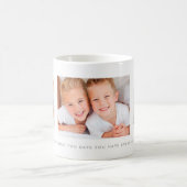 Witte drie fotocollage met aangepast bericht koffiemok (Center)