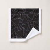 Witte Driehoek Herhaling Bad Handdoek (Wasdoekje)