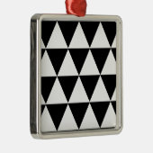 Witte driehoeken metalen ornament (Rechts)