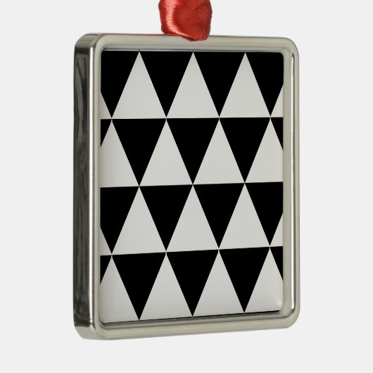 Witte driehoeken metalen ornament (Rechts)