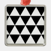 Witte driehoeken metalen ornament (Voorkant)