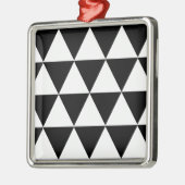 Witte driehoeken metalen ornament (Links)