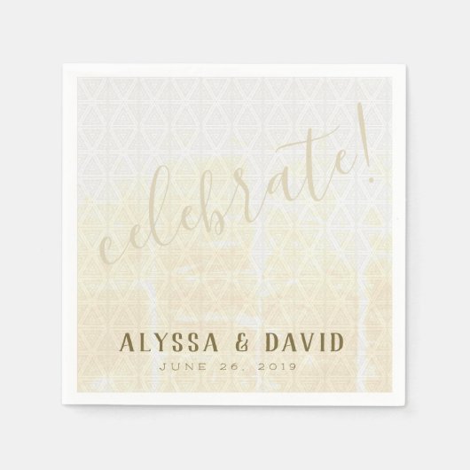 Witte driehoeken vieren servet (Voorkant)