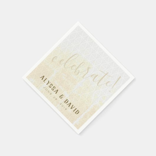 Witte driehoeken vieren servet (Hoek)