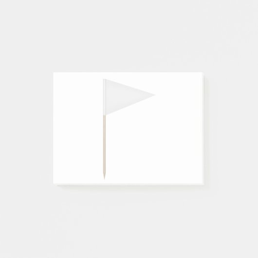 Witte driehoekige tandenstokvlag post-it® notes (Voorkant)