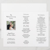 Witte drievoudige fototemplate huwelijksprogramma (Voorkant / Achterkant)