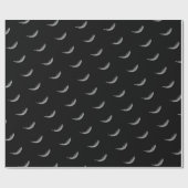 witte drijvende veer op zwart cadeaupapier (Vlak)