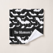 Witte Dripping Bat Gotische Gothic Vampier Familie Bad Handdoek (Wasdoekje)