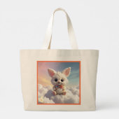 'Witte dromen' Grote Tote Bag (Achterkant)