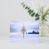 Witte droom - winter in Chicago, briefkaart (Staand voorkant)