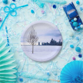 Witte droom - winter in Chicago, papieren borden Papieren Bordje (Feest)