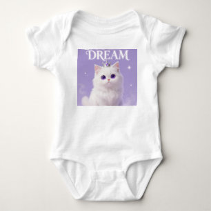 Witte Droomkat Koninklijke Prinses Kitten Baby Bod Romper