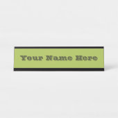 Witte Druif Groen Lente Seizoen Effen Kleur Bureau Naambordje (Voorkant)