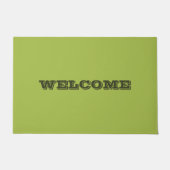 Witte Druif Groen Lente Seizoen Effen Kleur Deurmat (Voorkant)