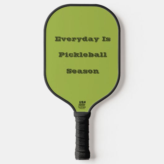 Witte Druif Groen Lente Seizoen Effen Kleur Pickleball Paddle (Voorkant)