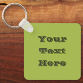 Witte Druif Groen Lente Seizoen Effen Kleur Sleutelhanger (Voorkant)