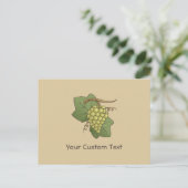Witte druiven briefkaart (Staand voorkant)