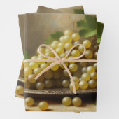 witte druiven leven nog inpakpapier vel (In situ)