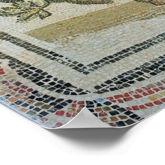 Witte druiven, Romeinse mozaïek Poster (Hoek)