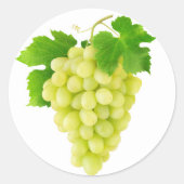 Witte druiven ronde sticker (Voorkant)