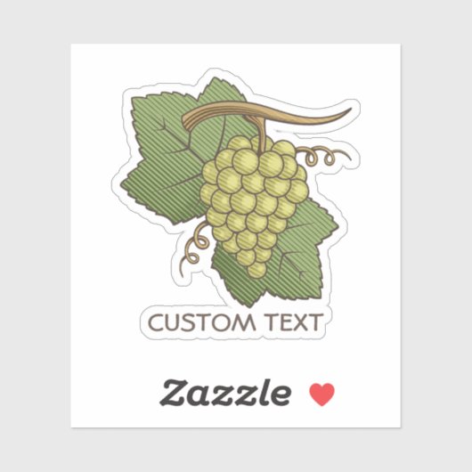 Witte druiven sticker (Vel)