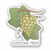 Witte druiven sticker (Voorkant)