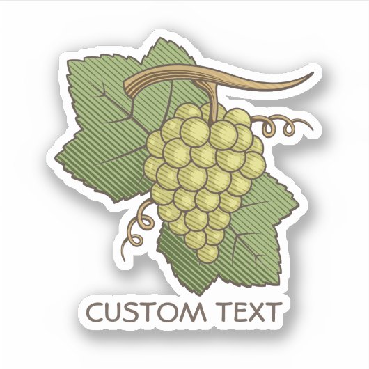 Witte druiven sticker (Voorkant)