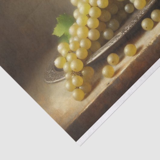 witte druiven stilleven decoupage tissuepapier (Detail)