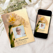 Witte Dubbele Daffodil Bloemen Dood Jubileum Kaart