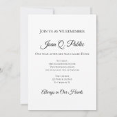 Witte Dubbele Daffodil Bloemen Dood Jubileum Kaart (Achterkant)