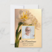 Witte Dubbele Daffodils Begrafenissympathie Bedankkaart (Voorkant)