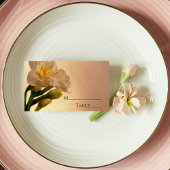 Witte Dubbele Daffodils Lente Bruiloft Plaats Kaar Plaatskaartje