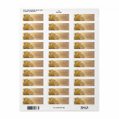 Witte Dubbele Daffodils Terugkeeradresetiket Etiket (Full Sheet)