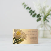 Witte dubbele narcissen bloemen bloemist visitekaartje (Staand voorkant)