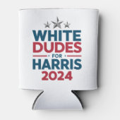 Witte Dudes voor Harris-2024 verkiezing Blikjeskoeler (Voorkant)