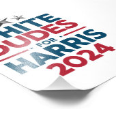 Witte Dudes voor Harris-2024 verkiezing Foto Afdruk (Hoek)